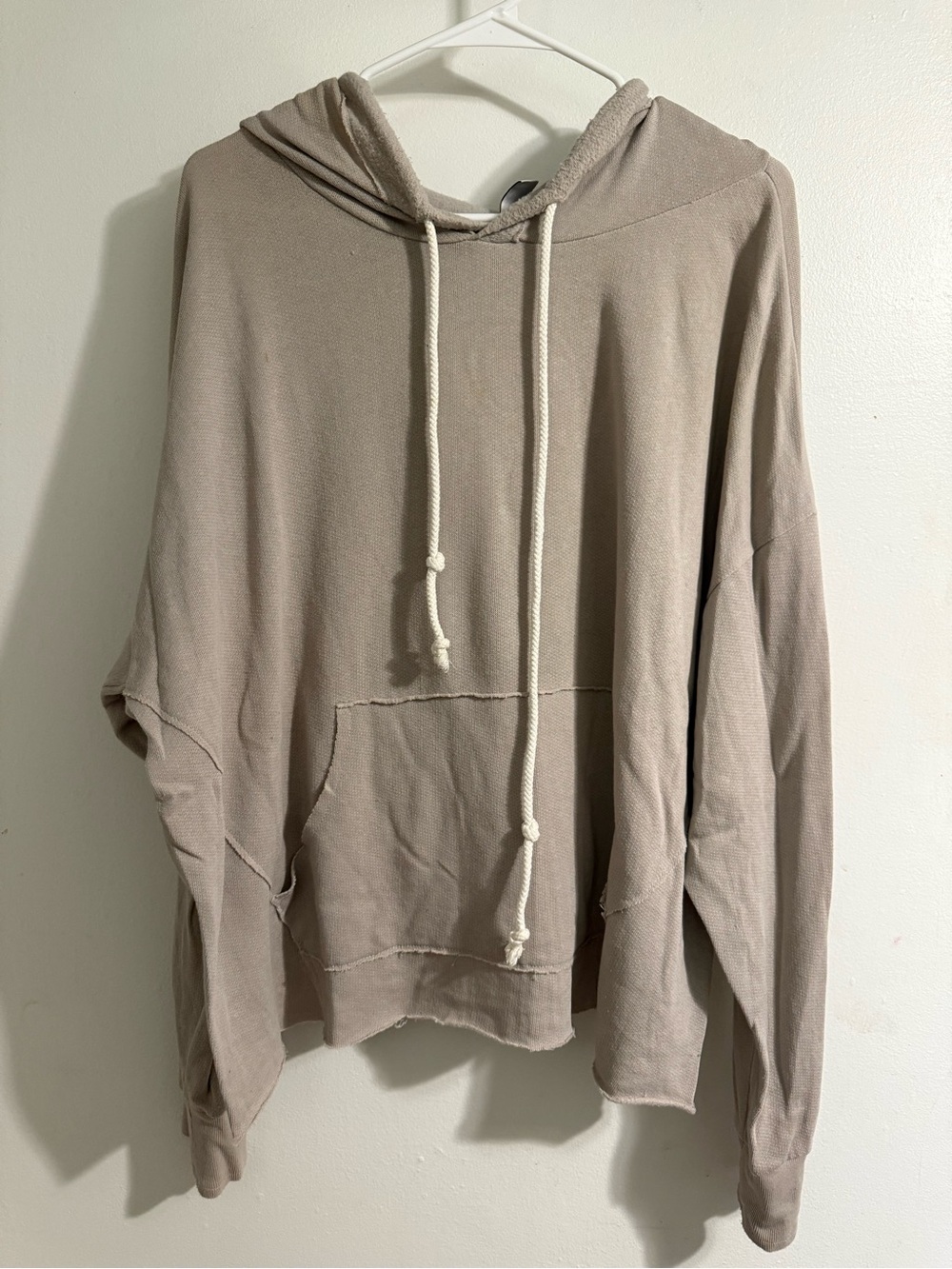 Z by Zella Taupe Drawstring Hoodie Sweatshirt